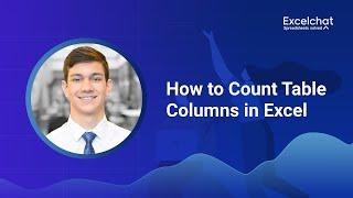 How to Count Table Columns in Excel