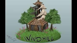 [3D][HandPainted] Low poly Windmill