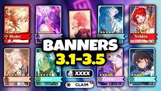 NEW UPDATE! CHARACTER BANNER ROADMAP FOR 3.1 TO 3.5 ALONG WITH RERUNS - Honkai: Star Rail