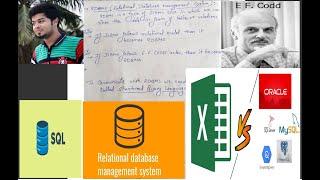 RDBMS + E F CODD RULE +DBMS VS RDBMS VS MS EXCEL+SQL