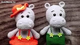 Амигуруми: схема Бегемошка Моня. Игрушки вязаные крючком - Free crochet patterns.