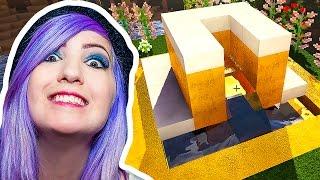 Minecraft with SabrinaBrite - How to Make a Fountain & Modern House Design