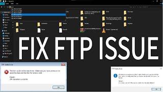 FTP Folder Error "The item could not Be Transferred" Fix