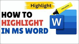 How to Highlight Text in Word