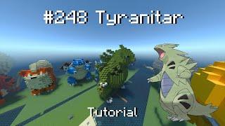 How to build a Pokémon Tyrantitar statue in Minecraft (Tutorial)