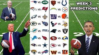 US Presidents Predict Week 3 of the NFL Season