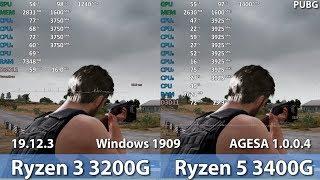 AMD Ryzen 3 3200G vs Ryzen 5 3400G - Vega 8 vs Vega 11 - PUBG, Dota 2, Fortnite, CS:GO ect