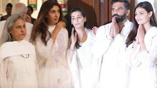 Jaya Bachchan & Shweta Nanda At Suniel Shetty's Father Prayer Meeting