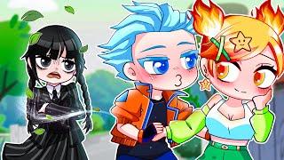 Anna & Alex LOVE STORY - Anna, Alex, Wednesday Elemental | Gacha Club | Ppg x Rrb Gacha Life