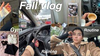 FALL VLOG 🪵 | Day in my life | raining day | ( gym coffee unboxing…) 