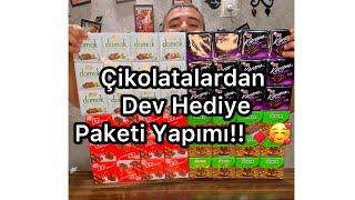 Çikolatalardan Dev Hediye Paketi Yapımı !!