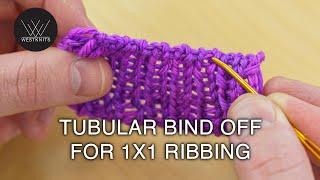 Tubular Bind Off for 1x1 Ribbing