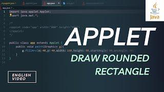 DRAW ROUNDED RECTANGLE USING APPLET | JAVA APPLET PART 4 | VUZZARE