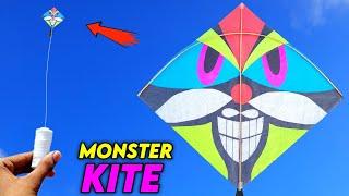 How to make a Monster kite , homemade paper kite , patang kese banate he , EVIL kite