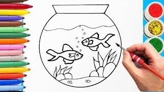 Aquarium Drawing || How to draw Aquarium in very easy way || Creative Corner