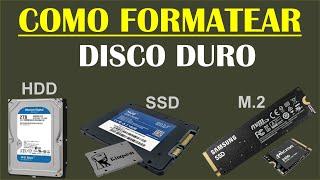 Como formatear disco duro HDD SSD M.2  Borra datos archivos para siempre