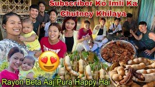 Subscriber Ko Apna Haato Ka Local Imli Chutney Khilaya|| Rayon Beta Aaj Pura Happy Hai