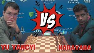 Yu Yangyi VS Narayanan S II 2023 FIDE World Rapid Championship R5