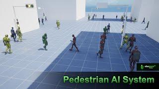 Pedestrian AI System (v2.0.0) - Preview Trailer | Unreal Engine Fab