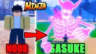 Going From Noob To BLACK FLAMES Sasuke Uchiha In The Time of Ninja...(Roblox)