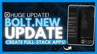 Bolt.New UPDATE: Develop a Full-Stack App Without Writing ANY Code! (Auth, External API, Database)