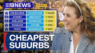 Suburbs with the sharpest house price drops revealed | 9 News Australia