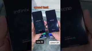 infinix Note 30 vs Tecno comon 20 speed test