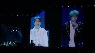 Kookie laughing at Jin’s voice crack BTS Love Yourself Bangkok Day 2