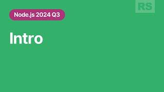 [Node.js 2024 Q3] Course intro