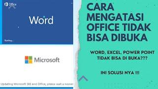 Cara Mengatasi Word Tidak Bisa Dibuka Updating Microsoft 365 And Office Please Wait A Moment