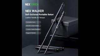 New! Nex 16’’-20’’Walker Leather Handle Portable Baton