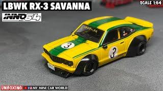 『MY MINI CAR WORLD』UNBOXING INNO64 1/64 LBWK RX-3 SAVANNA