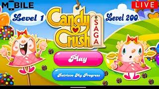 Candy Crush Saga Level 1 To 200 Full new Gameplay Live Stream #candycrushsaga #androidgames   #live