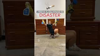 SMOKER’S FURNITURE DISASTER | pt 1 #shorts #diy #furnitureflipping #restoredfurniture #furnitureflip