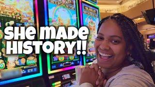 She Made History On This Slot Machine And Won HUGE!! 