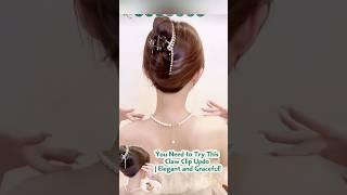 How to Do an Elegant Claw Clip Updo Hairstyle#shorts #hair #hairtutorial #updo #hairstyles #beauty