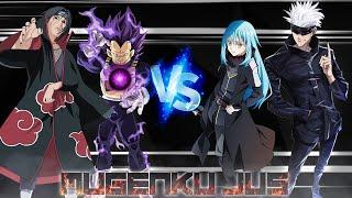 Vegeta Ultra Ego & Itachi S1 OP vs Limitless Gojo & Rimuru Demon Lord ANIME MUGEN JUS