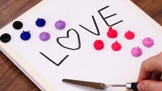 Have you ever seen a "LOVE" constellation?｜Valentine's Day Acrylic Painting For Beginner #1118