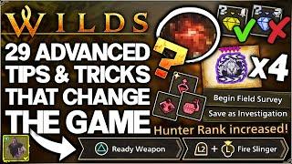 Monster Hunter Wilds - 29 Things the Game Doesn't Tell You - Endgame Secrets All Weapon Tips & More!