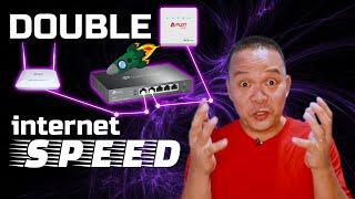 Mas malakas na Internet SPEED | DUAL ISP setup PLDT FIbr and Smart BRO Rocket SIM