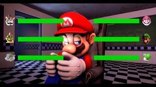 SFM FNaF MARIO MOVIE TOXIC Security Breach VS PRIME Security breach WITH Healthbars