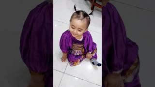 Cute baby Girl's ponytail antenna #cutebaby #babygirl #cute