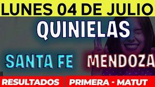 Quinielas Primera y matutina de Santa Fé y Mendoza, Lunes 4 de Julio