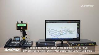 AI based Speech Recognition AP-EIP50N SIP Emergency Interphone with display at event on GIS map