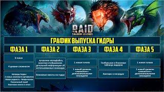 График выпуска Гидры.  RAID: Shadow Legends. [HYDRA]