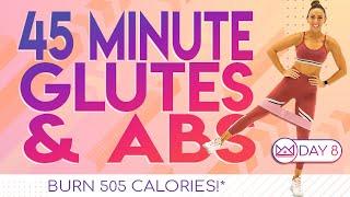 45 Minute Glutes & Abs At Home Workout 30 Day At-Home Challenge Workout | Day 8