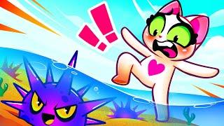 Learn To Play Safe At The Beach, Baby Cat! ️ Stories For Preschoolers by Paws&Play  LIVE STREAM