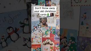 Super easy used Christmas card hack to save money #christmas #frugal #shorts #savemoney #hack