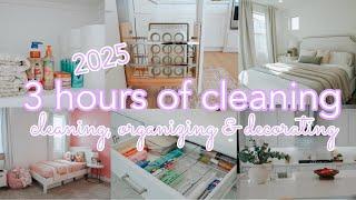 3 HOURS OF CLEANING, ORGANIZING & DECORATING || 3 HOUR CLEANING MARATHON || CLEAN WITH ME