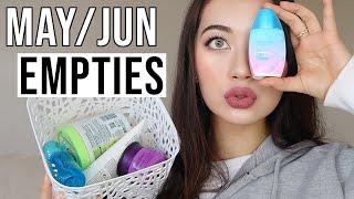 MAY/JUNE EMPTIES | J-Beauty Sunplay Sunscreen, Innisfree Jeju Orchid Cream Review & more!